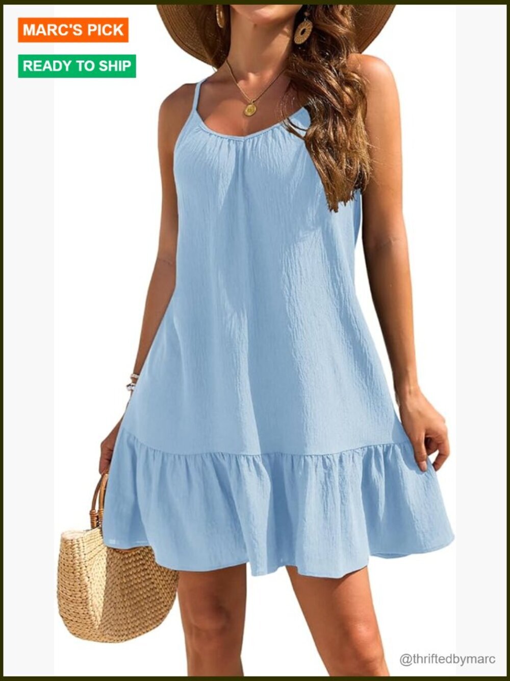 Sleeveless Spaghetti Strap Swimsuit Cover Up Sundress for Women Beach Vacation